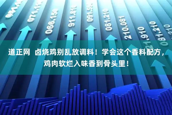 道正网  卤烧鸡别乱放调料！学会这个香料配方，鸡肉软烂入味香到骨头里！